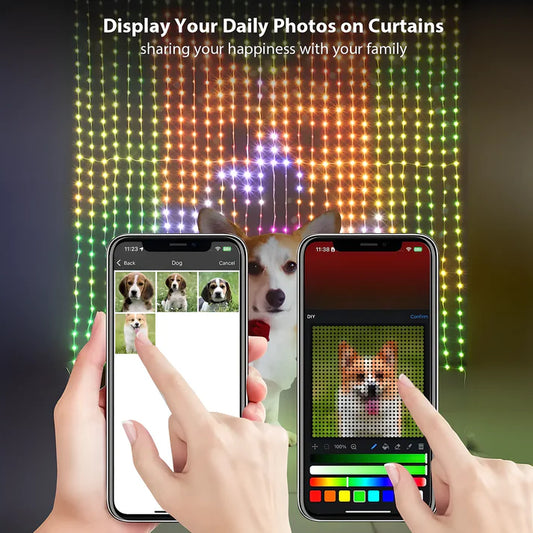 Illuminate Your Space with Smart Animated Curtain LED Lights