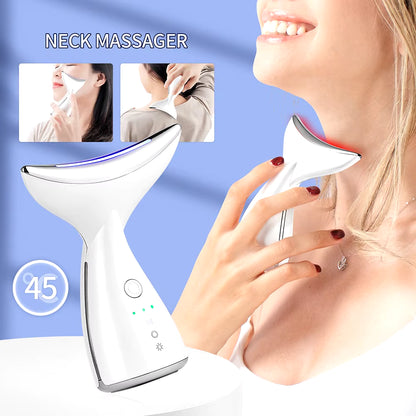 Reduce Double Chin EMS V Face Slimmer Neck Face Beauty Device Anti-Wrinkle Neck Massager Face Slimming Skin Lifting Tighten Tool