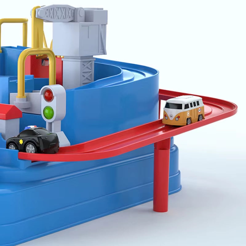 Racing Rail Car Adventure Game – Educational Track Toy for Kids with Train, Animals, Space Rocket & Mechanical Brain Challenges