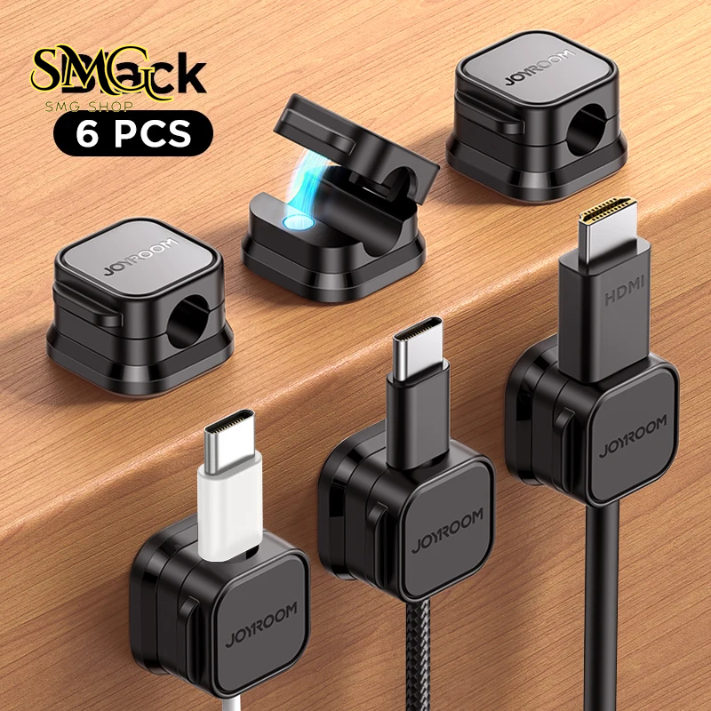 Magnetic Cable Clips - Adjustable Cord Holder & Wire Organizer for Tidy Desks