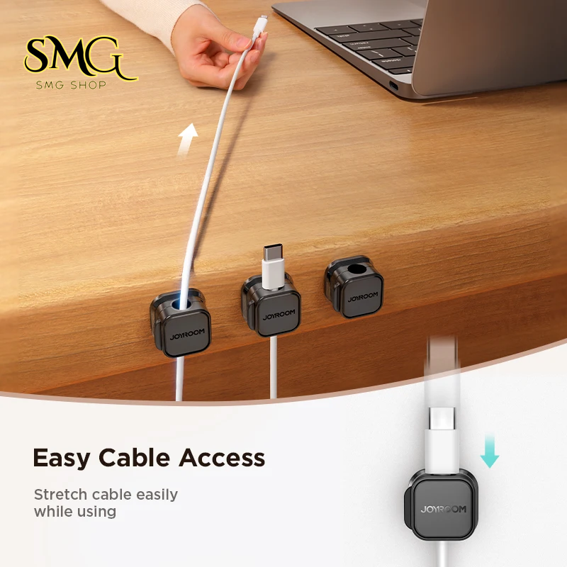 Magnetic Cable Clips - Adjustable Cord Holder & Wire Organizer for Tidy Desks