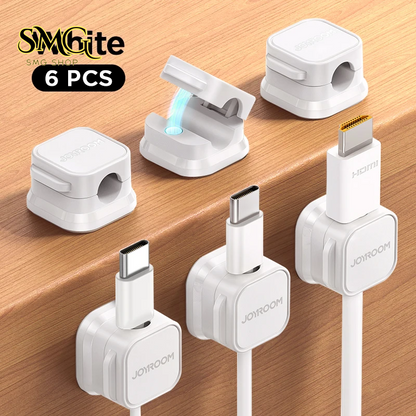 Magnetic Cable Clips - Adjustable Cord Holder & Wire Organizer for Tidy Desks