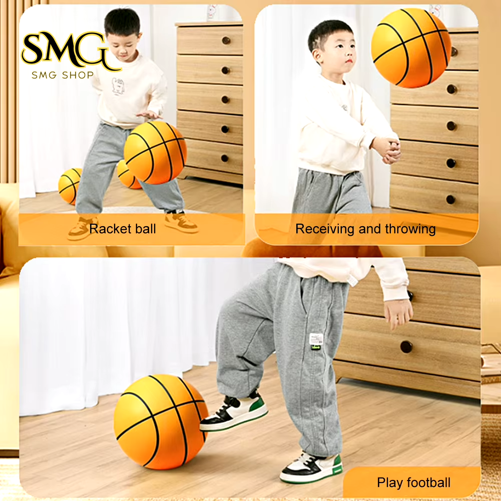 Bouncing Mute Ball - Silent Soft Foam Basketball for Indoor Fun